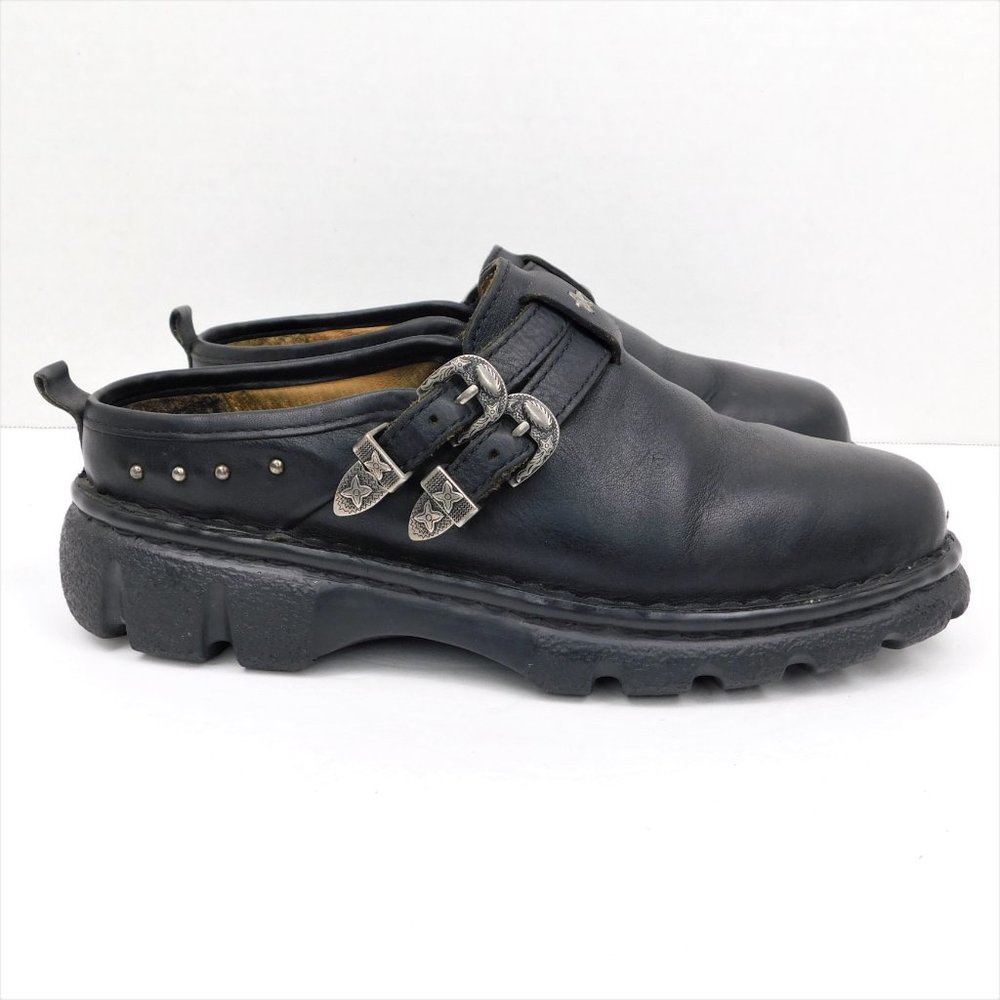 Double H Boots Leather Slip-On Mules 8.5